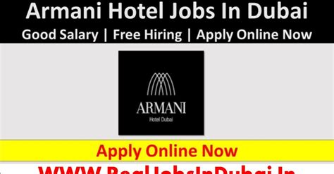Armani Hotel Dubai Careers Jobs Vacancies – UAE