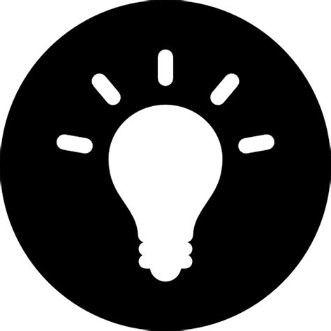 Light bulb inside circle icon | Freepik