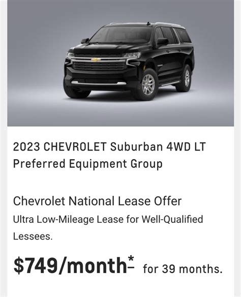 Chevy Suburban Lease Available Nationwide In October 2022