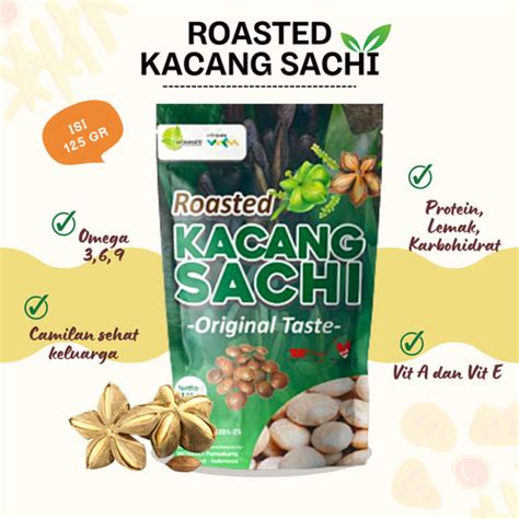 Jual Biji Kacang Sacha Inchi Panggang Snack Diet Kacang Sachi Omega 3 6 ...