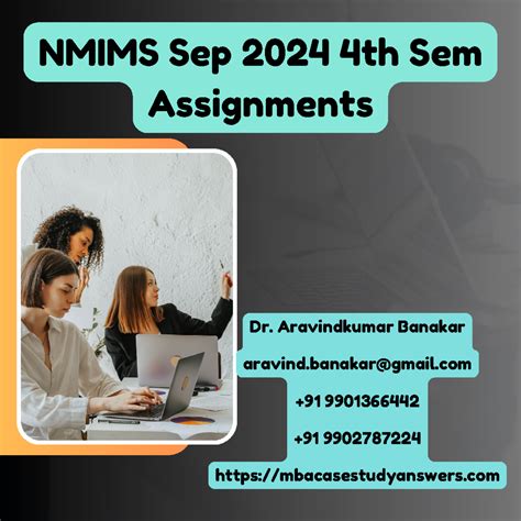 NMIMS SEP 2024 4th Sem Assignments by Dr. Aravind Banakar - 9901366442 ...