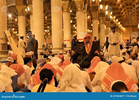 Medina, Suadi Arabia, Prophet S Mosque a Muslim Religious Scholar Gives ...
