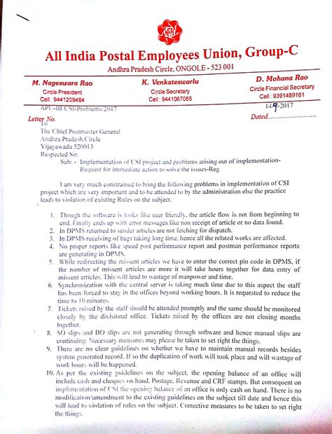 Implementation of CSI Project and Problems arising out of Implementation