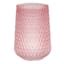 Pink Textured Glass Vase, 7"