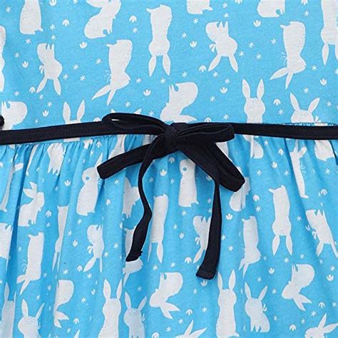 Hopscotch Baby Girls Cotton Bunny On with Belt Dress in Blue Color for ...