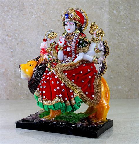 Buy eSplanade Resin Maa Durga MATA Rani Sherawali Murti Idol Statue ...