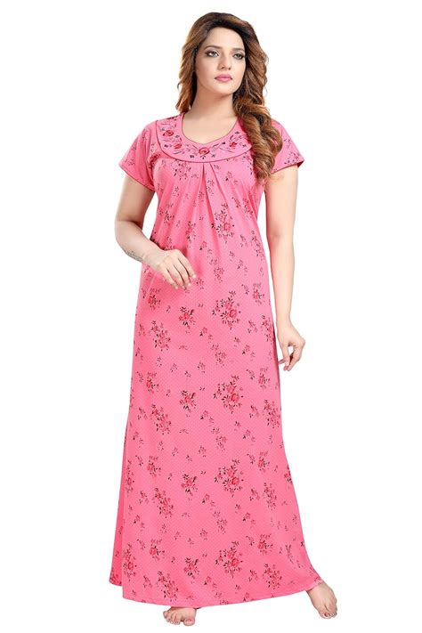 Buy 9shines Label Cotton Nighty | Night Gown| Nightdress| Maxi for ...