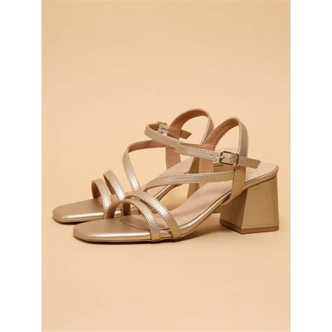 Buy Eridani Women Juliana Gold Block Heels Online