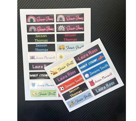 Personalized Name Labels for Kids, Waterproof Labels, Dishwasher Safe Labels for Daycare, School ...