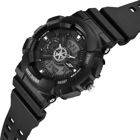 Buy Online SF Sleek All-Black Chronograph Men's Watch - Modern ...