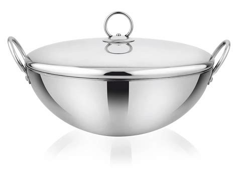 Buy Prabha Prima Kadhai Capsule Bottom with Lid, 24cm, 2.4L, Tri-Ply ...