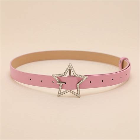 Pink Rhinestone Star Buckle Y2K Belt – CRAZE