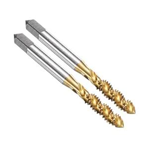 uxcell 2pcs Spiral Flute Thread Taps 1/4-20 UNC 2B Machine Threading ...