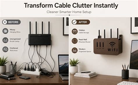Nurmantras Router Wall Mount Shelf, WiFi Holder Stand with Adhesive ...