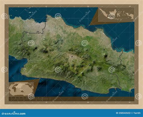 Jawa Barat, Indonesia. Low-res Satellite. Capital Stock Illustration - Illustration of jakarta ...