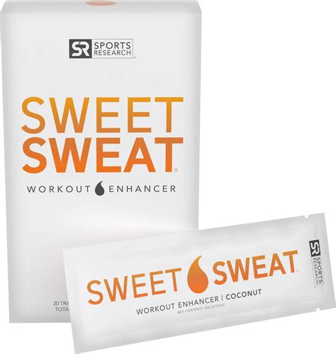 Sports Research Sweet Sweat Gel Workout Enhancer Sachet, Coconut Scent ...