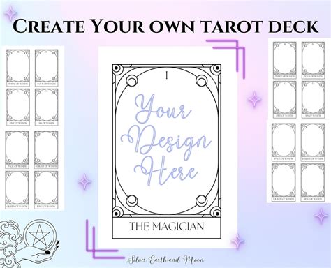 Make Your Own Tarot, Tarot Printable Diy Deck Template, Design Your Own ...