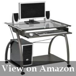 Small Glass Computer Desk 的图像结果