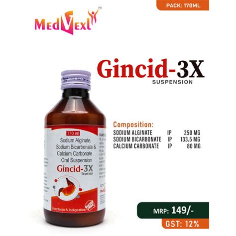 Gincid - 3X Suspension Medvexl Pharma