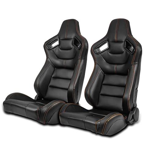 Buy IKON MOTORSPORTS, Universal Racing Seats Pair with Dual Sliders ...