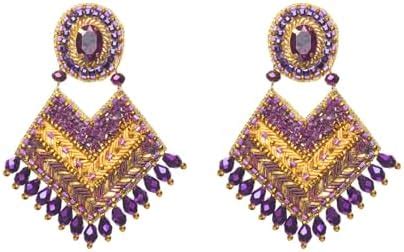 SANJOYA by EVERSTYLISH Embroidered Earrings for Women | Stone, Glass ...