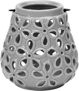 @Home by nilkamal Floral Cutwork Candle Stand Ceramic 1 - Cup Tealight ...