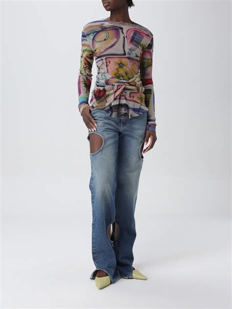 Off-White Outlet: Pants woman - Denim | Off-White jeans ...