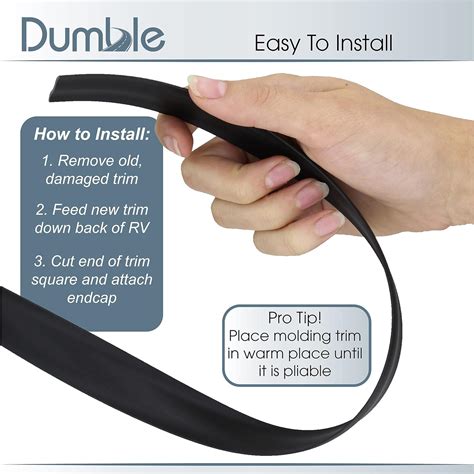 Buy Dumble Vinyl Camper Trim Insert - Black 25ft Exterior Travel ...
