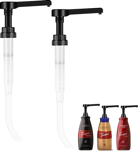Amazon.com: Hushee 2 Pcs Syrup Pump Dispenser for 64 oz Syrup Bottles ...