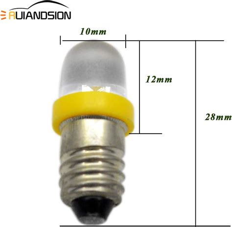 Buy Ruiandsion 10pcs LED Flashlight Bulbs 6V E10 LED Bulb Mini Lamps ...