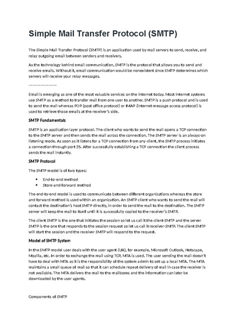 SMTP Fundamentals: Understanding the Simple Mail Transfer Protocol ...