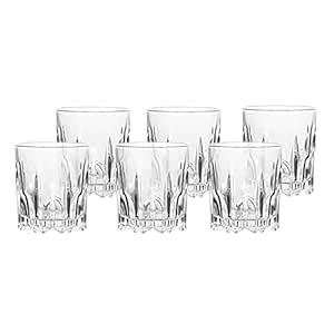GLASS IDEAS Swank 300 ML Classic Rocks Whisky Glass - 6 pc Set : Amazon ...
