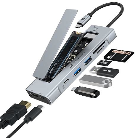 Portronics Mport Space 8-in-1 Type-C Hub with Built-in M.2 NVMe/SATA ...