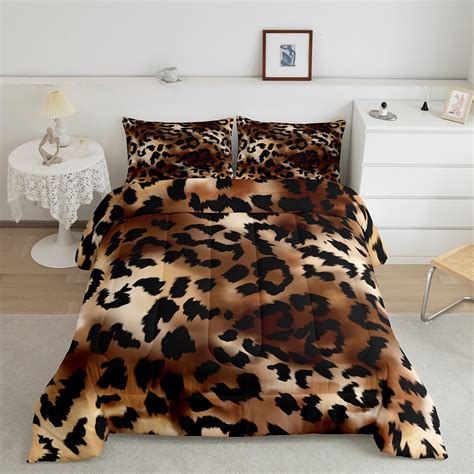 King Size Comforter Leopard Bedding Set ,Safari Cheetah Quilt,African ...