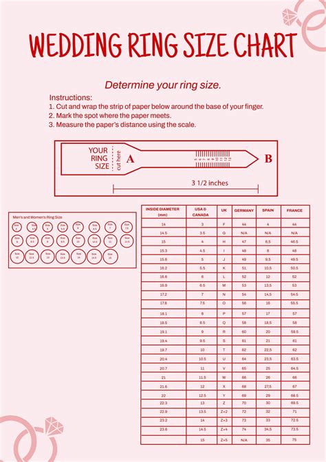 Ring Size Chart Printable Pdf - Printable Free Templates