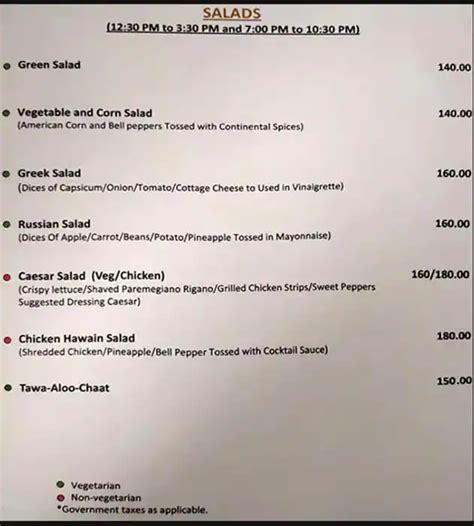Menu at Relish Restaurant, Allahabad