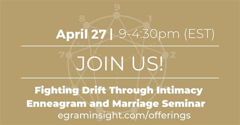 Fighting Drift Through Intimacy - Enneagram & Marriage Seminar, Grace ...