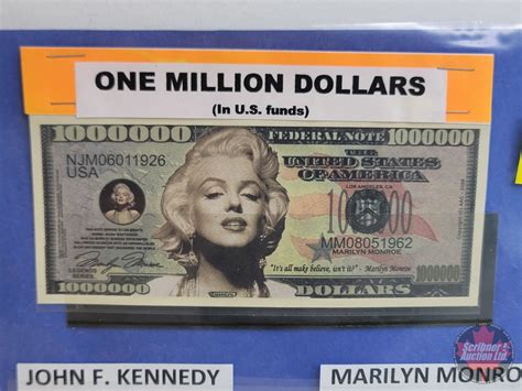 Novelty MILLION Dollar Bills (3): - USA - Marilyn Monroe - JFK (Not ...