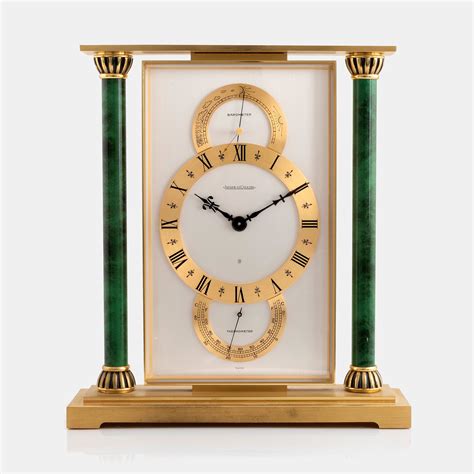 Jaeger-LeCoultre, table clock, "Thermometer/Barometer", 21 x 6 x 23 cm ...