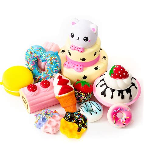 Buy SYYISA Jumbo Squishies Slow Rising [12-Pack]: Bear Cake, Ice Cream ...