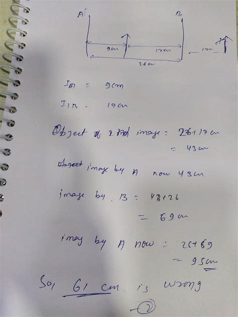 Two plane mirrors A and B are parallel to each other and spaced 26 cm ...