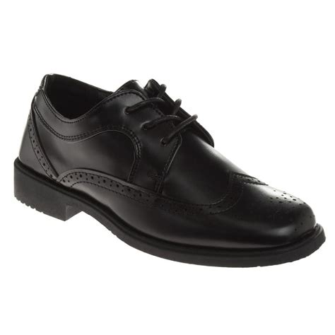 Josmo Boys Wingtip Oxford Lace Dress Shoes - Black, 10 - Walmart.com