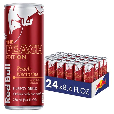 Amazon.com : Red Bull Peach Edition Energy Drink, Peach Nectarine, with ...