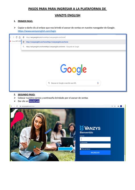 GUIA Ingles - cursos - PASOS PARA PARA INGRESAR A LA PLATAFORMA DE ...