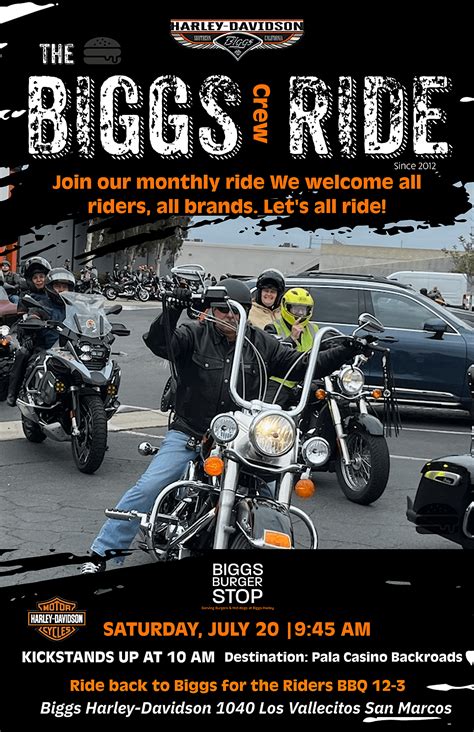The Biggs Crew Ride Pala Casino and Lunch, Biggs Harley-Davidson, San ...