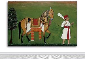 TAMATINA Tamatina Rajasthani Canvas Painting - Rajasthani Royal Horse ...
