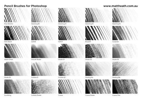 ArtStation - Pencil Brush Set for Photoshop | Brushes
