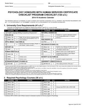 Fillable Online twu Student Name: ID#: Advisor Name: Anticipated ...