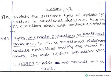 BCS403 - Module 2: Update Operations and Integrity Constraints in ...