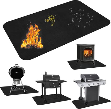 Amazon.com: plrosnmy 60x40 Inch Under Grill Mat for Outdoor Grill ...
